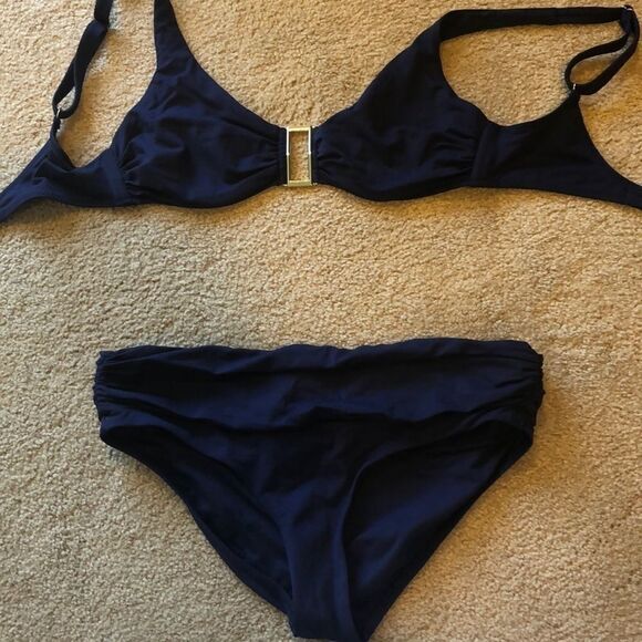MELISSA Odabash Navy Blue 2 piece Bikini - Picture 1 of 7
